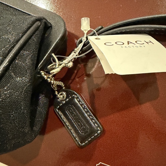 Coach Black Signature Frame Wristlet - Picture 2 of 3